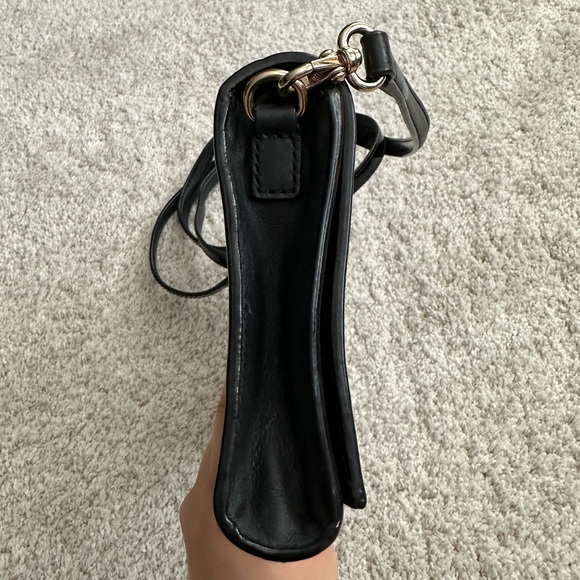 SOLD - Kate Spade New York - Black Leather Crossbody Bag - Picture 8 of 13